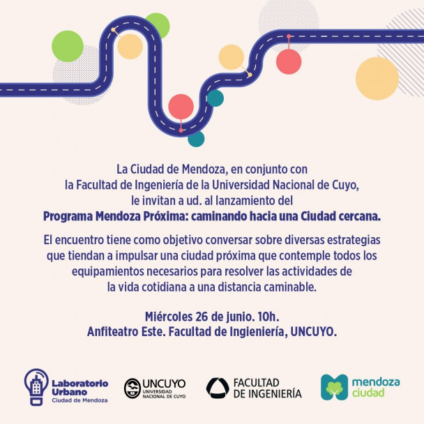 imagen Presentación “Programa Mendoza Próxima: Caminando hacia una Ciudad Cercana”