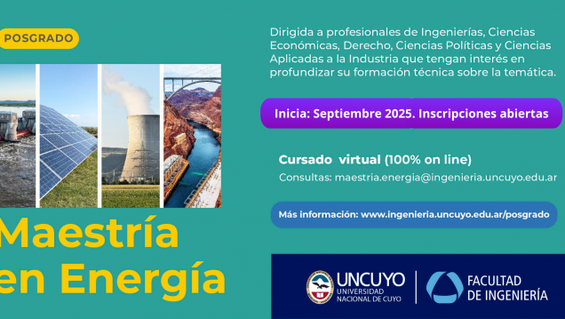 imagen Continúan abiertas las inscripciones para la Maestría en Energía