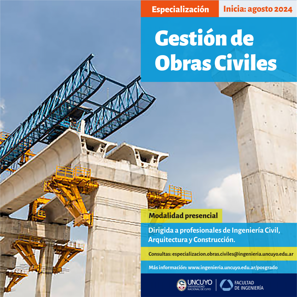 imagen Especialización en Gestión de Obras Civiles 