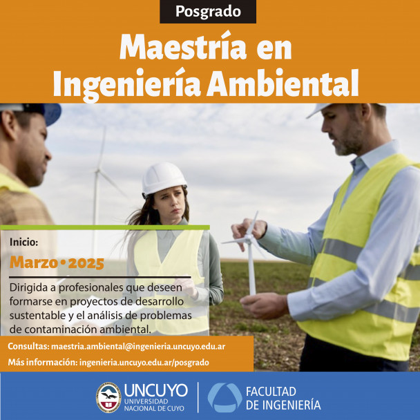 imagen Inscripciones abiertas para la Maestría y la Especialización en Ingeniería Ambiental 