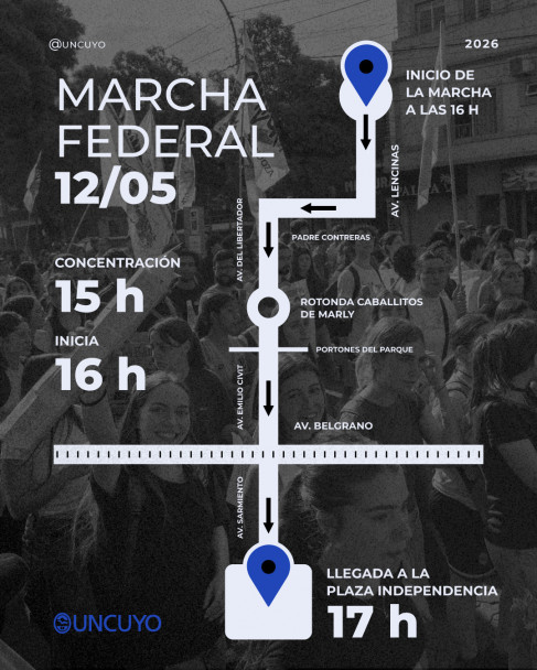 imagen La UNCUYO convoca a la marcha de este 12 de mayo