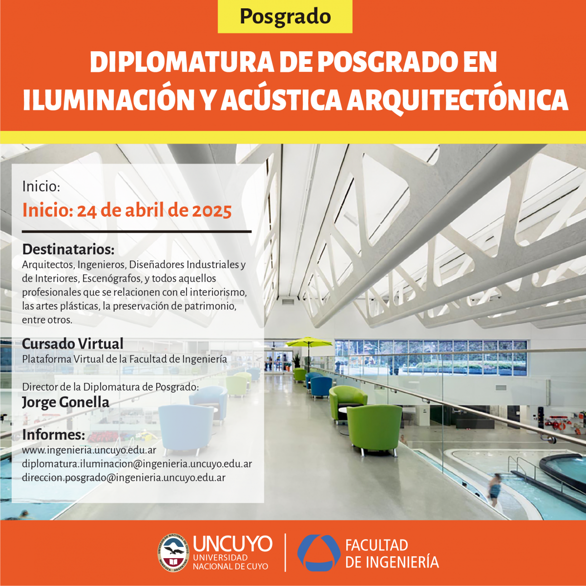 imagen Diplomatura de Posgrado en Iluminación y Acústica Arquitectónica