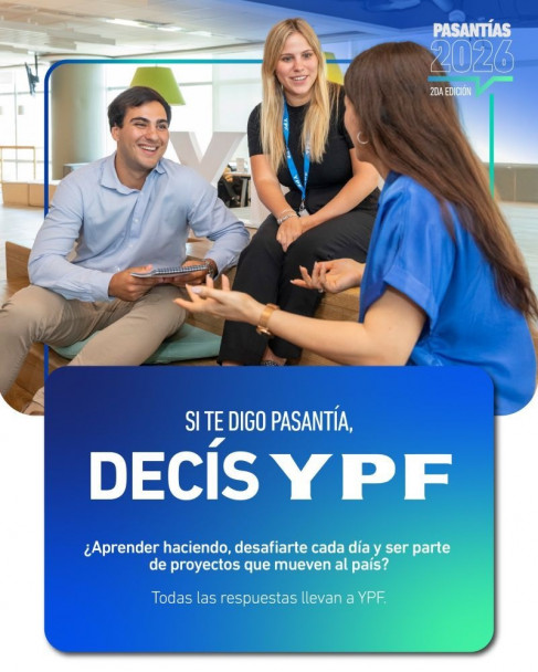 imagen Inscripciones abiertas a la segunda edición del Programa de Pasantías YPF 2026