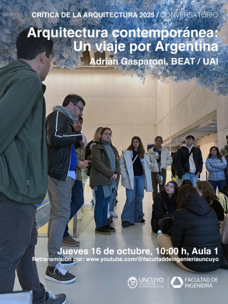 imagen Invitan a la charla "Arquitectura contemporánea. Un viaje por Argentina"