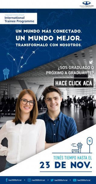 imagen Aeropuertos Argentina presentará su Programa de Jóvenes Profesionales 