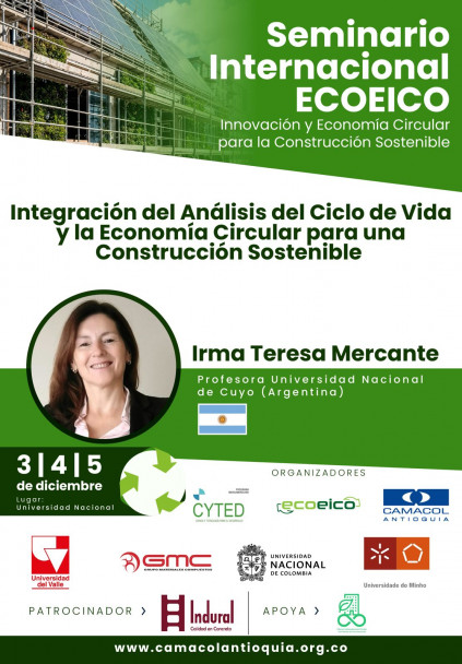 imagen Docente investigadora de la Facultad disertará en seminario internacional de construcción sostenible