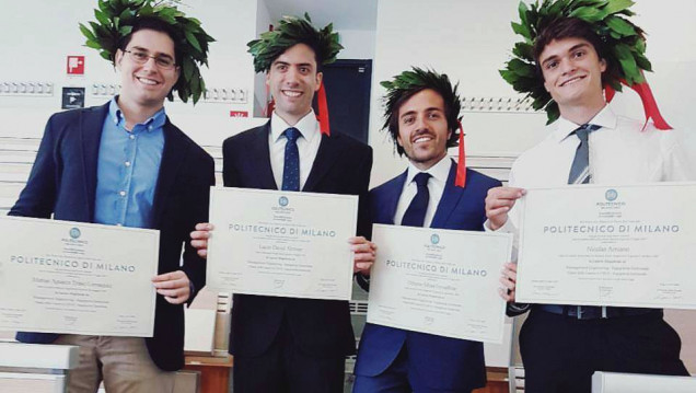 imagen Cuatro de nuestros estudiantes obtuvieron el Doble Diploma en Italia
