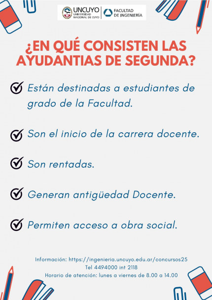 imagen Llamado a concursos de Ayudante de Segunda