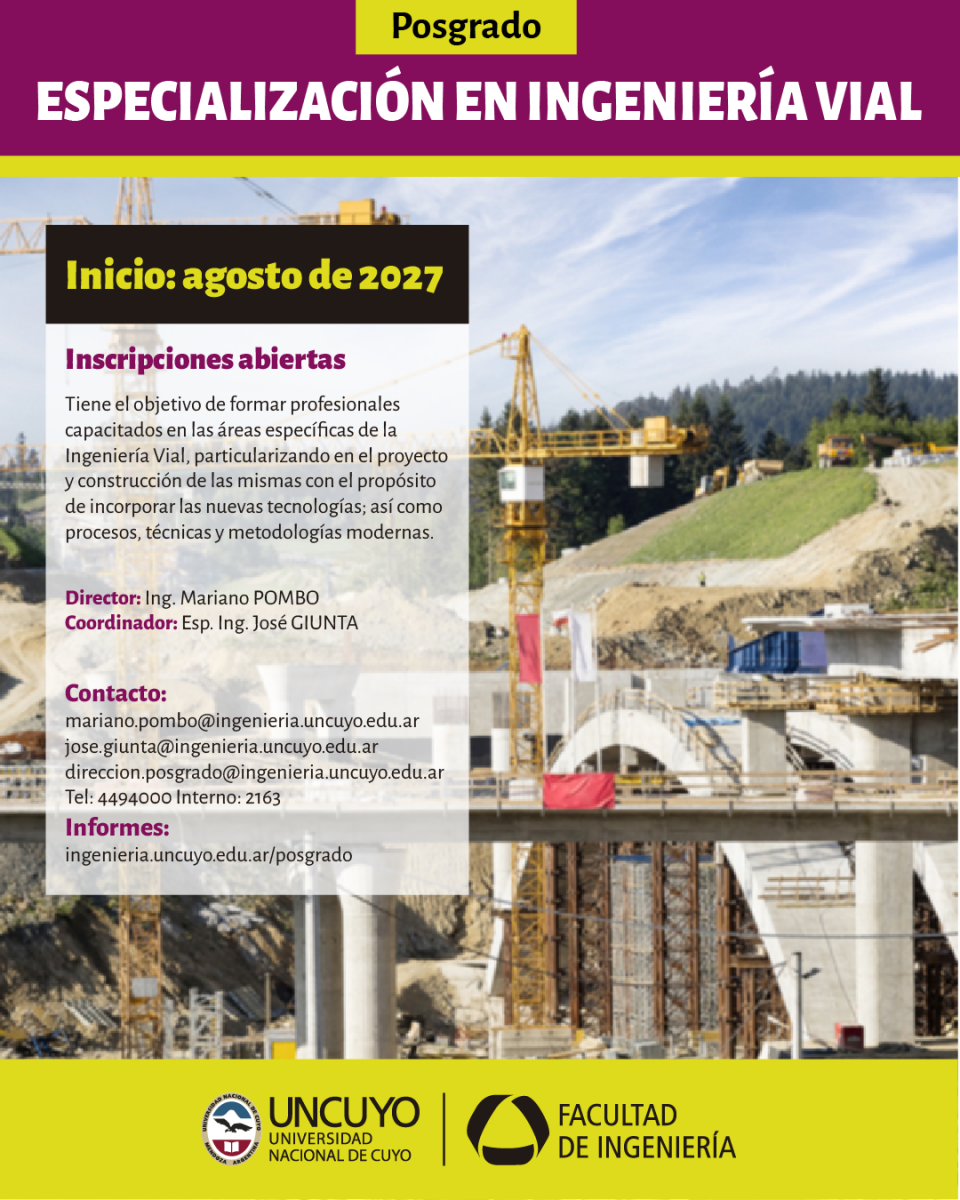 imagen Especialización en Ingeniería Vial