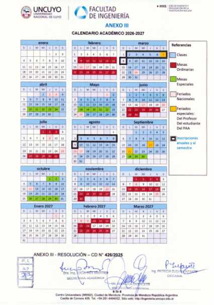 imagen CALENDARIO ACADÉMICO 2026