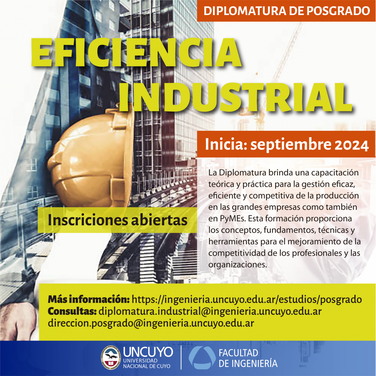 imagen Diplomatura de Posgrado en Eficiencia Industrial