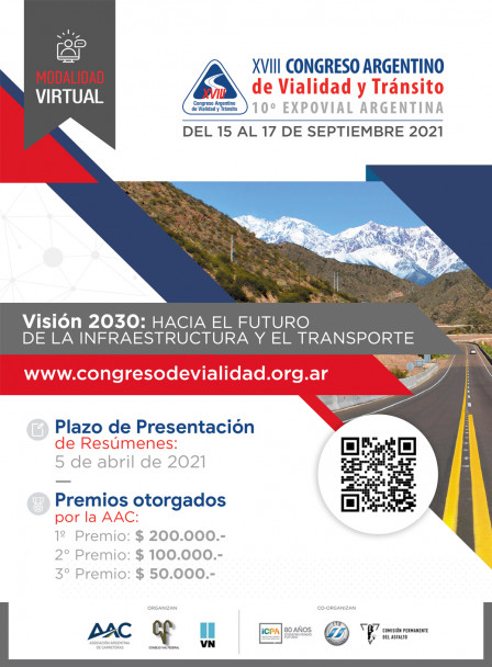 imagen Invitan a presentar trabajos para el Congreso Argentino de Vialidad y Tránsito