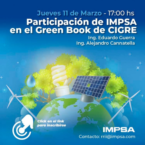 imagen IMPSA presente en el Green Book del Consejo Internacional de Grandes Redes Eléctricas