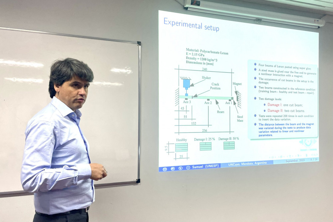 imagen Distinguido especialista de Brasil dictó seminarios sobre monitoreo de salud estructural