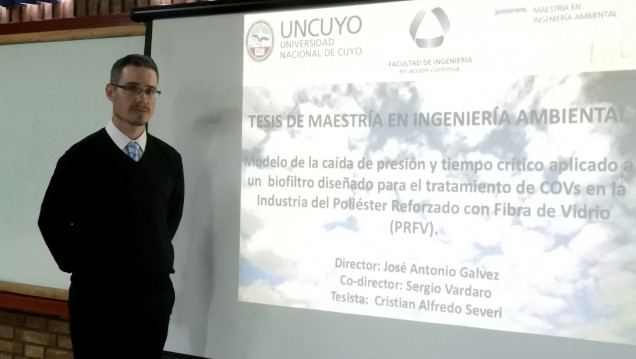 imagen Cristian Severi defendió su tesis de la Maestría en Ingeniería Ambiental