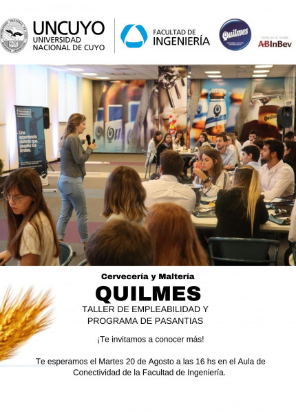 imagen Taller de Empleabilidad y presentación programa de pasantías de Quilmes