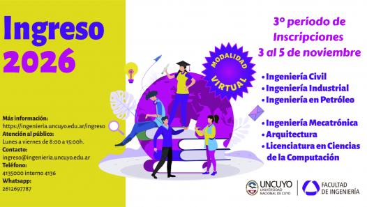 imagen Ingreso 2026: Tercer periodo de inscripciones