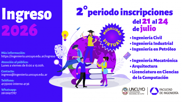 imagen Ingreso 2026: Segundo periodo de inscripciones