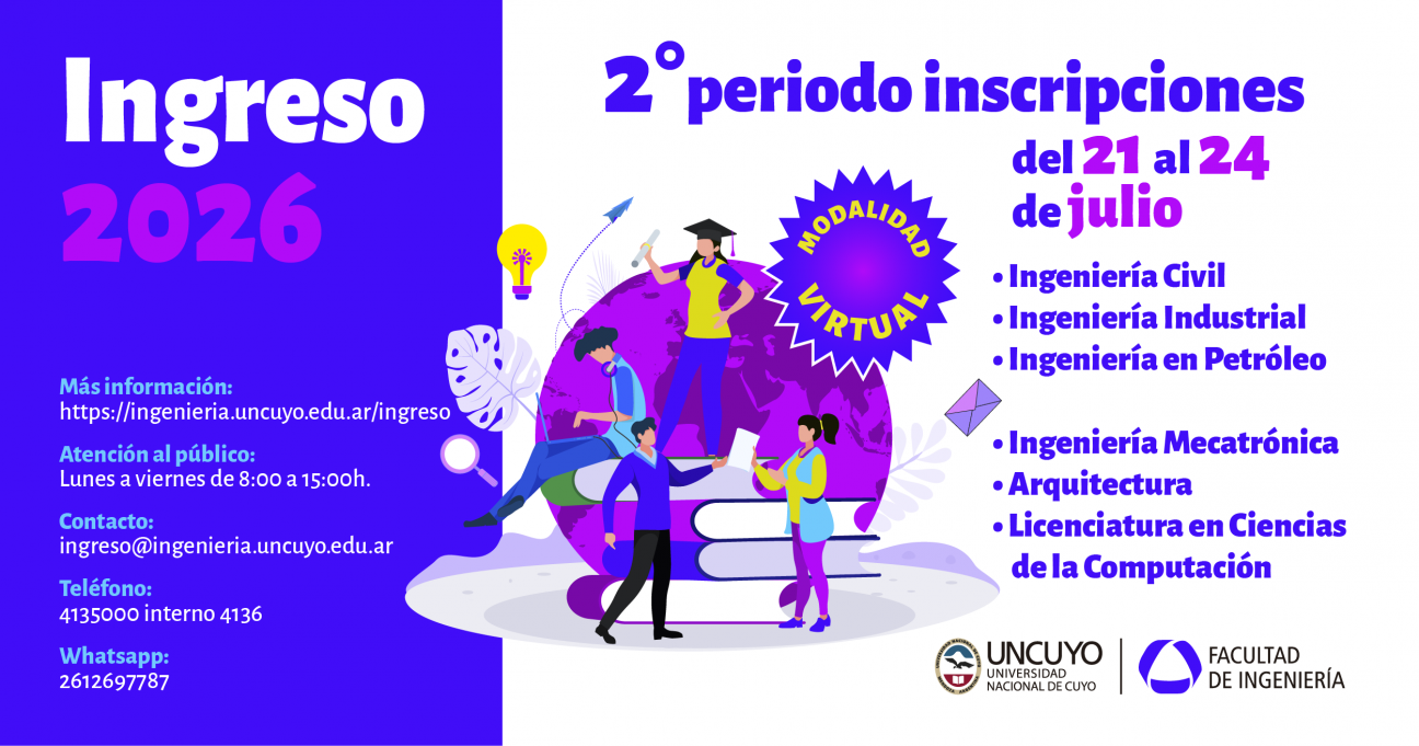 imagen Ingreso 2026: Segundo periodo de inscripciones