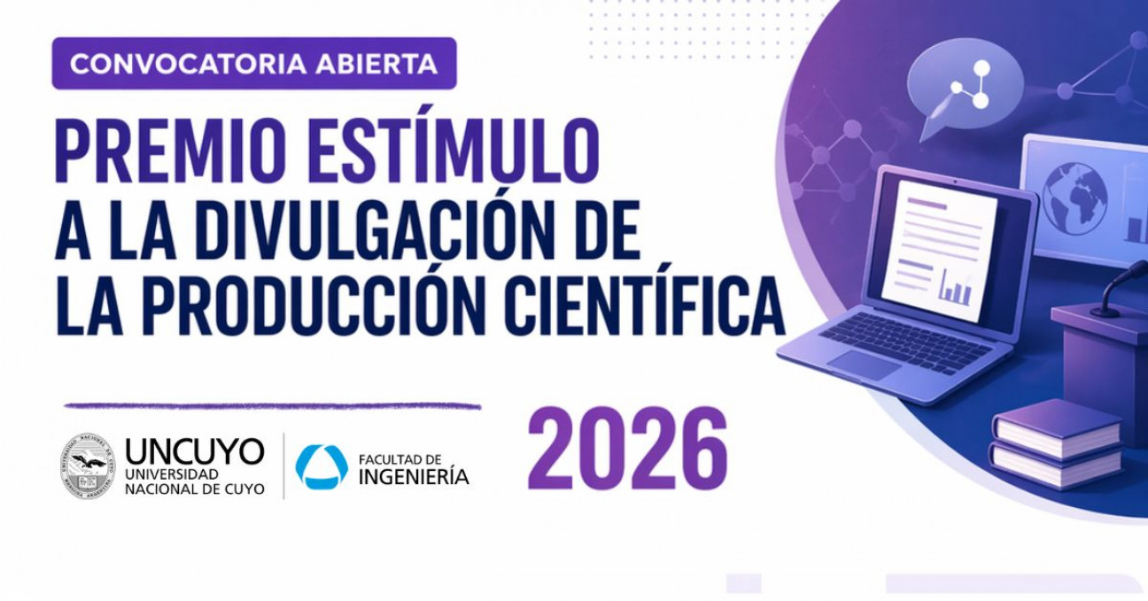 imagen Estudiantes: abre convocatoria 2026 para postular al Premio Estímulo a la Divulgación de la Producción Científica